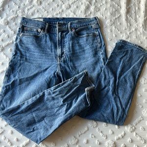 High rise cigarette jeans